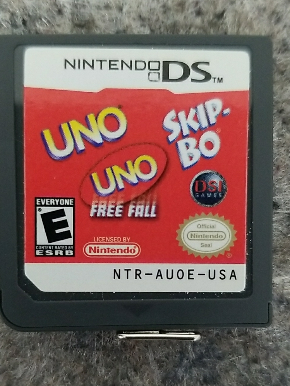 Nintendo DS UNO / Skip-Bo Game Cartridge Tested Working Retro Y2K Gaming